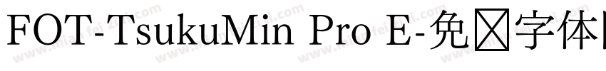 FOT-TsukuMin Pro E字体转换